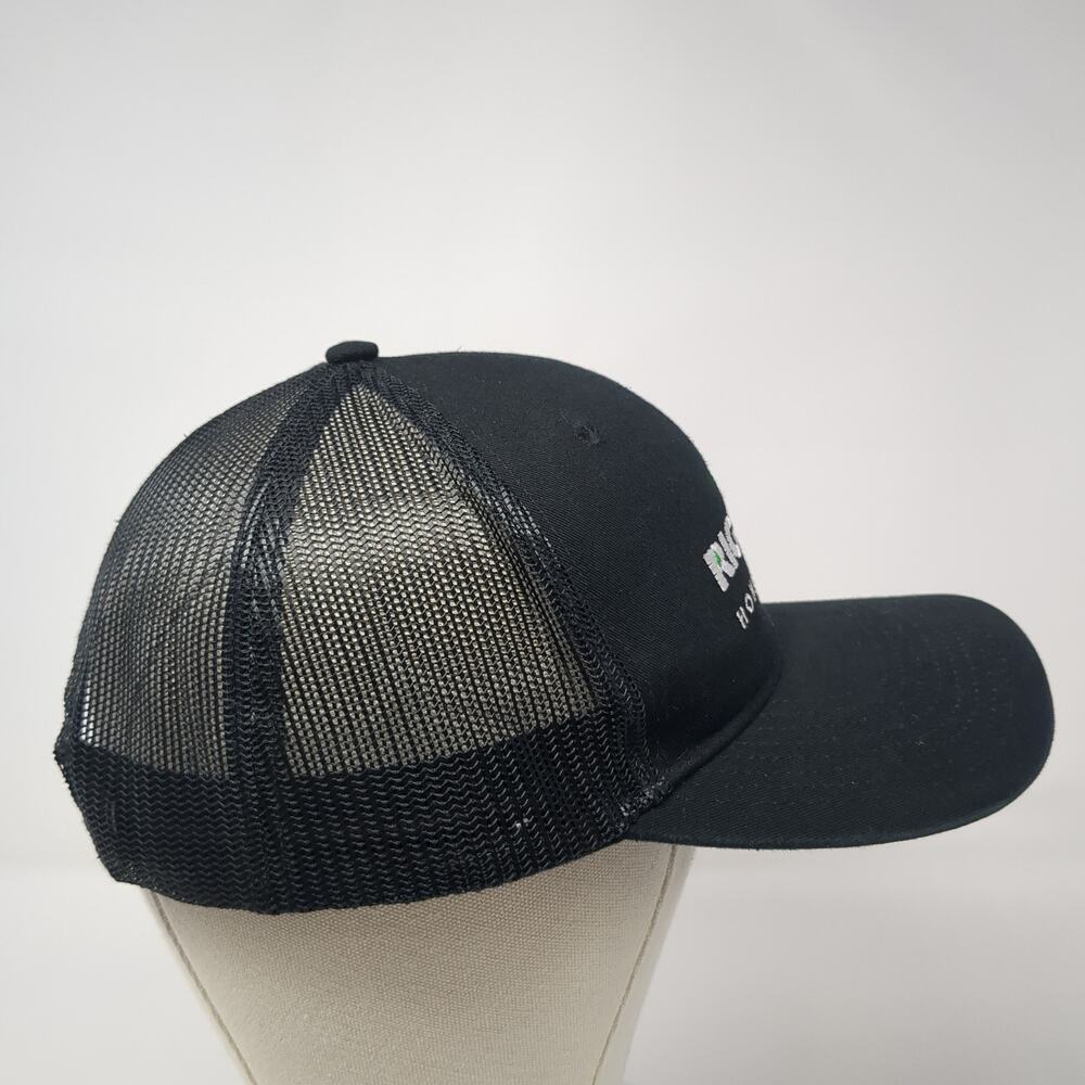 Rightime Home Services Snapback Trucker Cap Black One Size Adjustable Mesh Back View 5